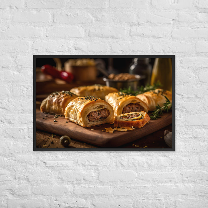 Mediterranean Sausage Roll Framed poster 🤤 from Yumify.AI