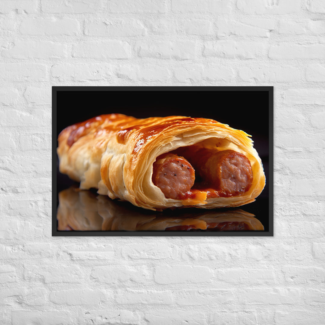 Classic Sausage Roll Framed poster 🤤 from Yumify.AI