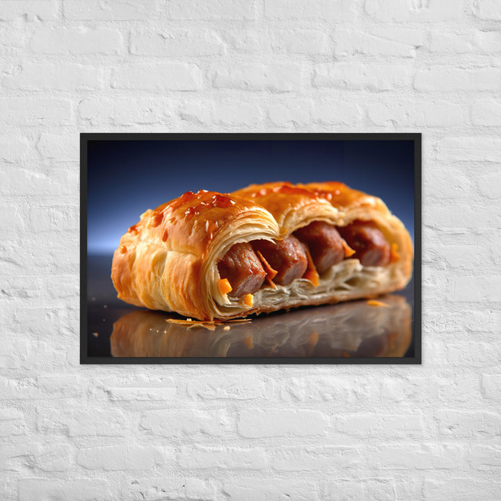 Classic Sausage Roll Framed poster 🤤 from Yumify.AI