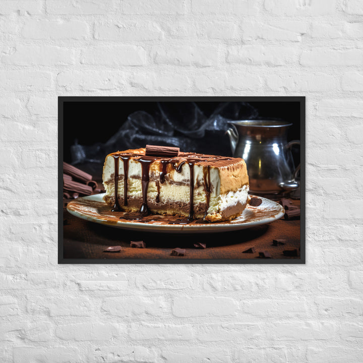 Tiramisu Cheesecake Framed poster 🤤 from Yumify.AI