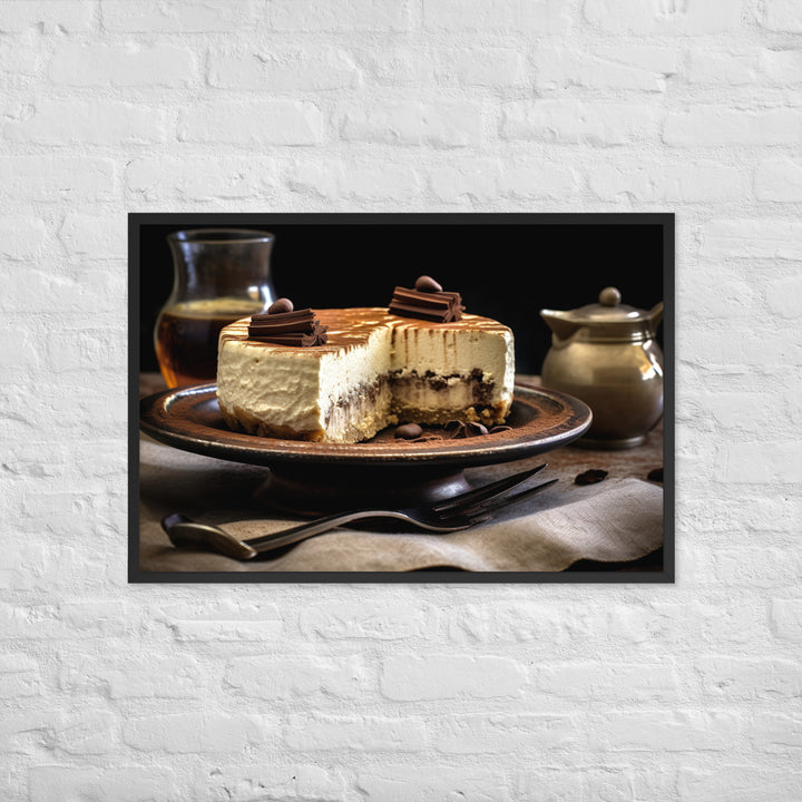 Tiramisu Cheesecake Framed poster 🤤 from Yumify.AI