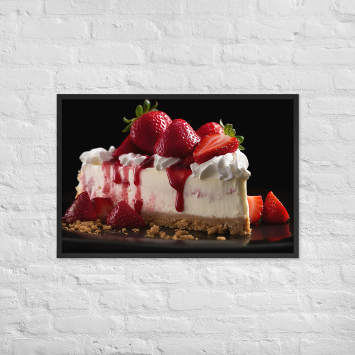 Strawberry Cheesecake Framed poster 🤤 from Yumify.AI