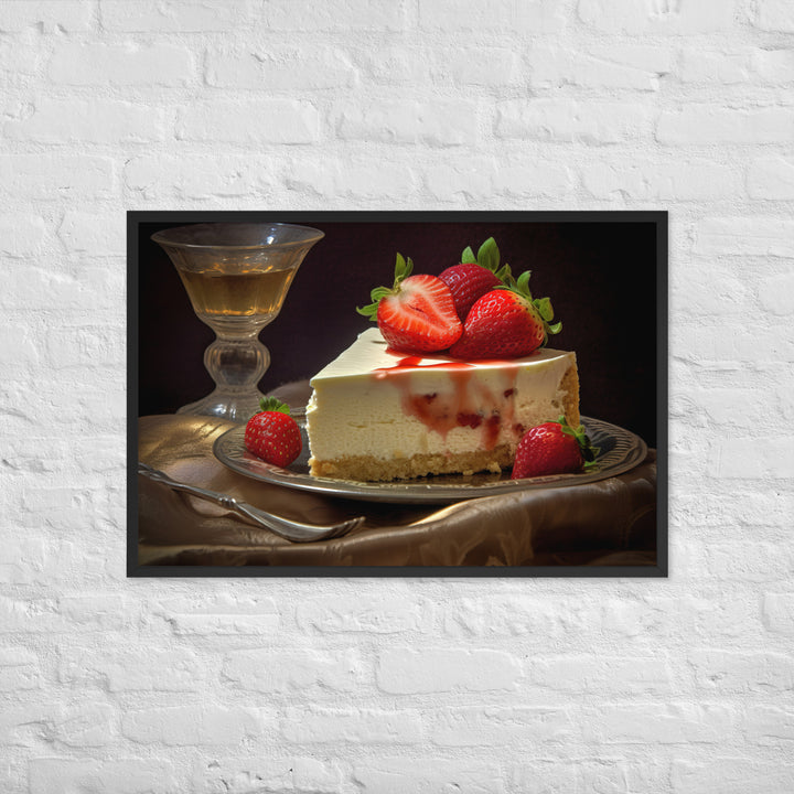 Strawberry Cheesecake Framed poster 🤤 from Yumify.AI