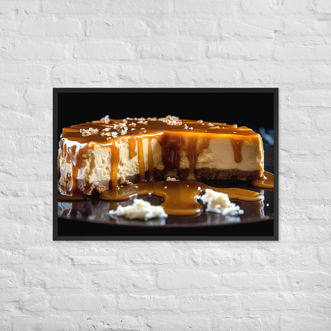 Salted Caramel Cheesecake Framed poster 🤤 from Yumify.AI