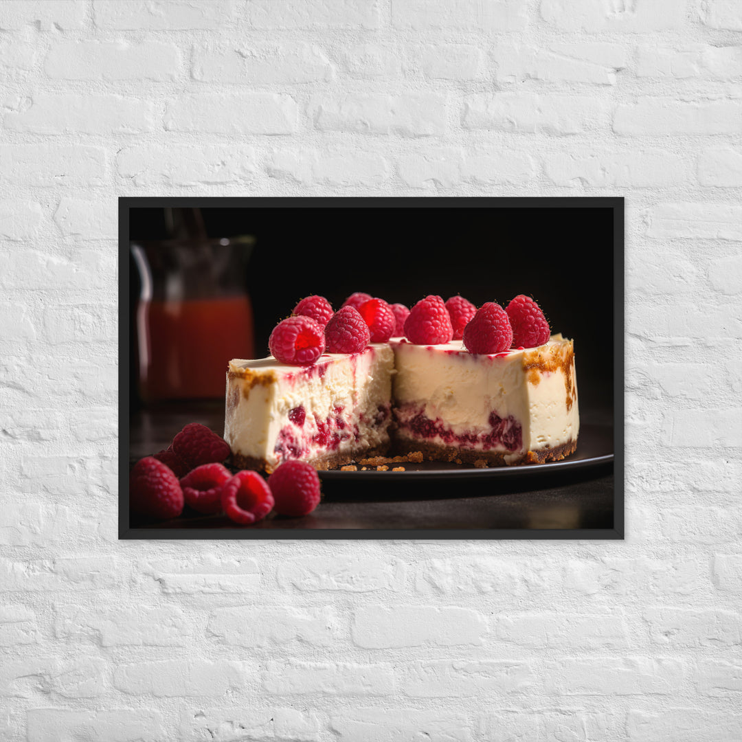 Raspberry Cheesecake Framed poster 🤤 from Yumify.AI