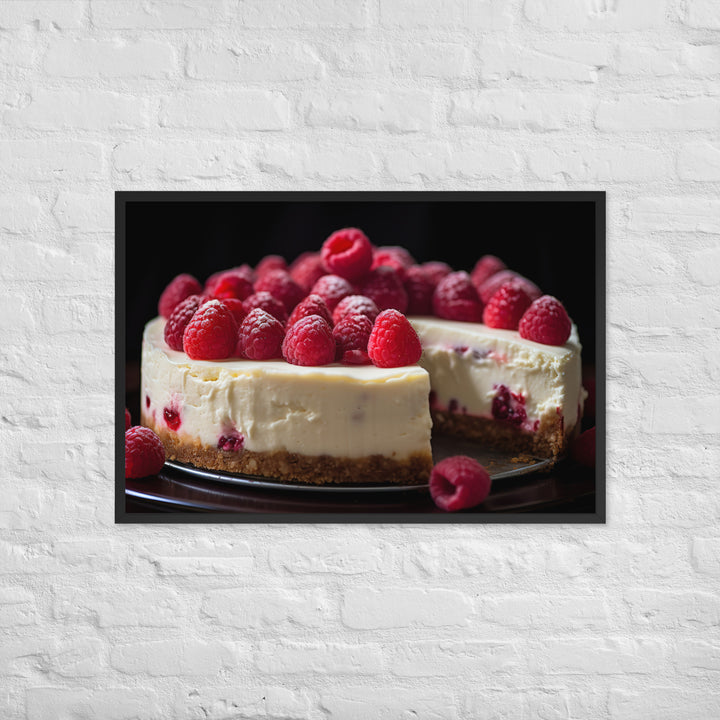 Raspberry Cheesecake Framed poster 🤤 from Yumify.AI