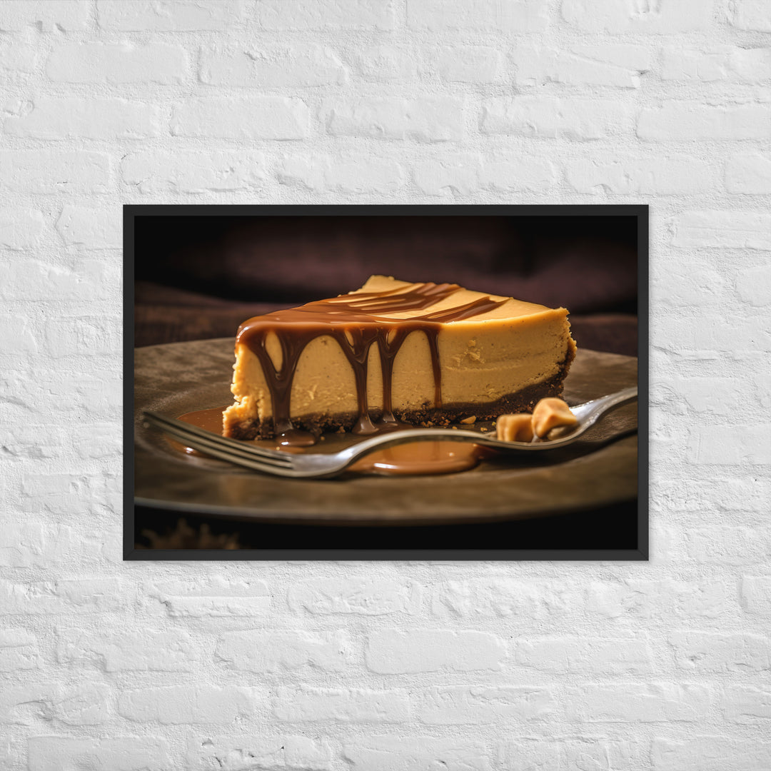 Peanut Butter Cheesecake Framed poster 🤤 from Yumify.AI