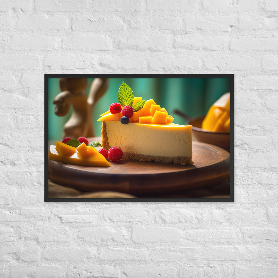 Mango Cheesecake Framed poster 🤤 from Yumify.AI