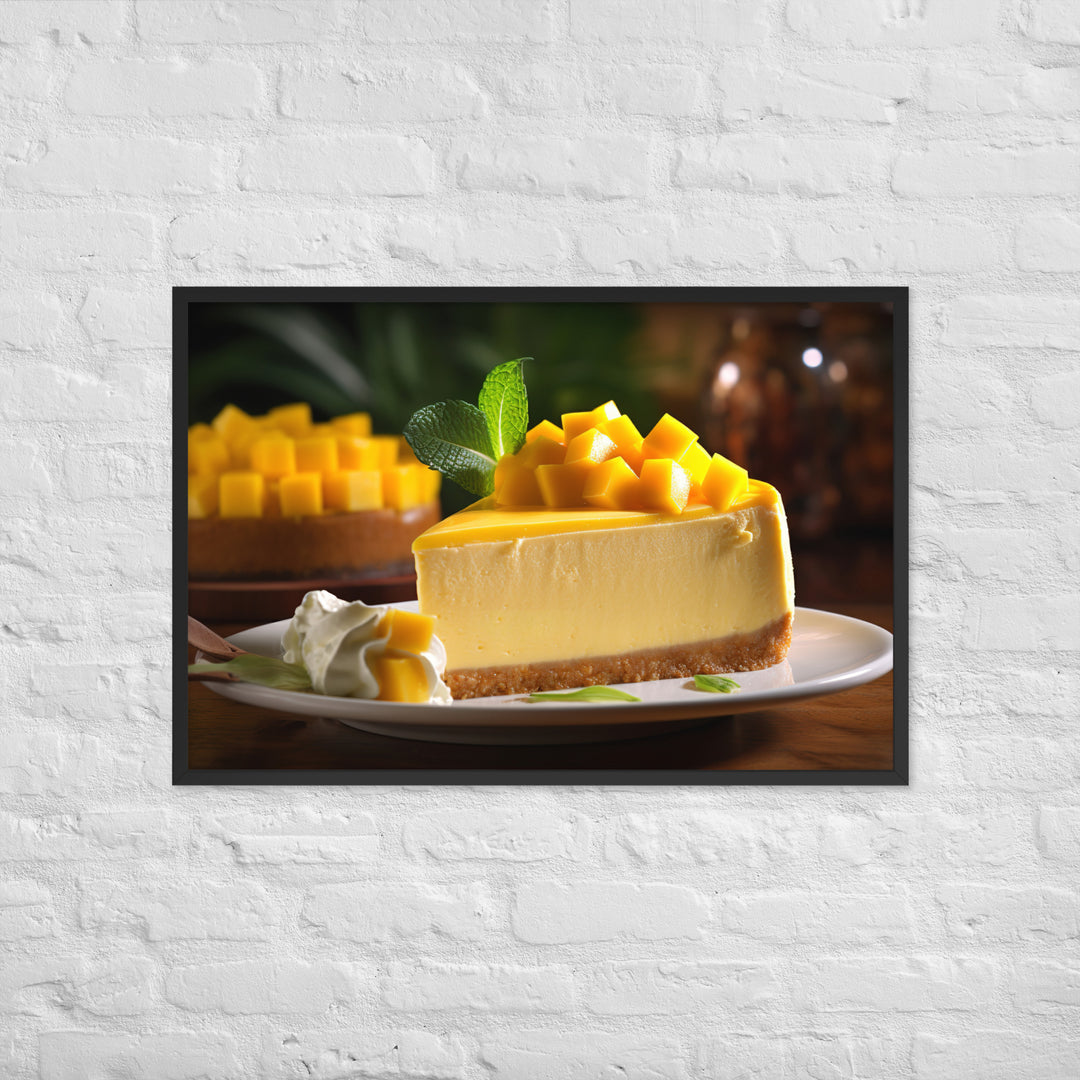 Mango Cheesecake Framed poster 🤤 from Yumify.AI