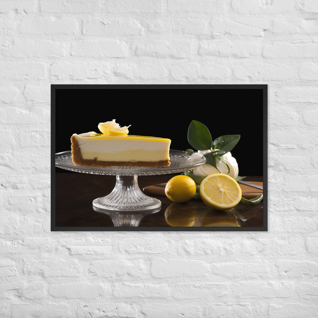 Lemon Cheesecake Framed poster 🤤 from Yumify.AI