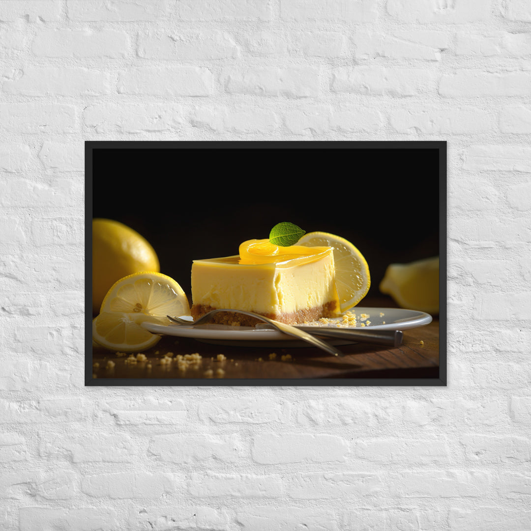 Lemon Cheesecake Framed poster 🤤 from Yumify.AI