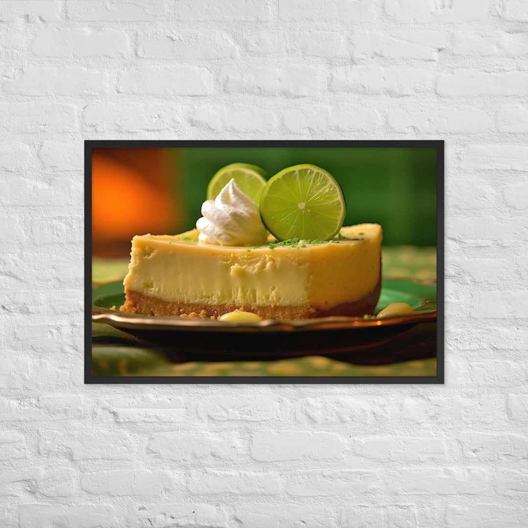 Key Lime Cheesecake Framed poster 🤤 from Yumify.AI