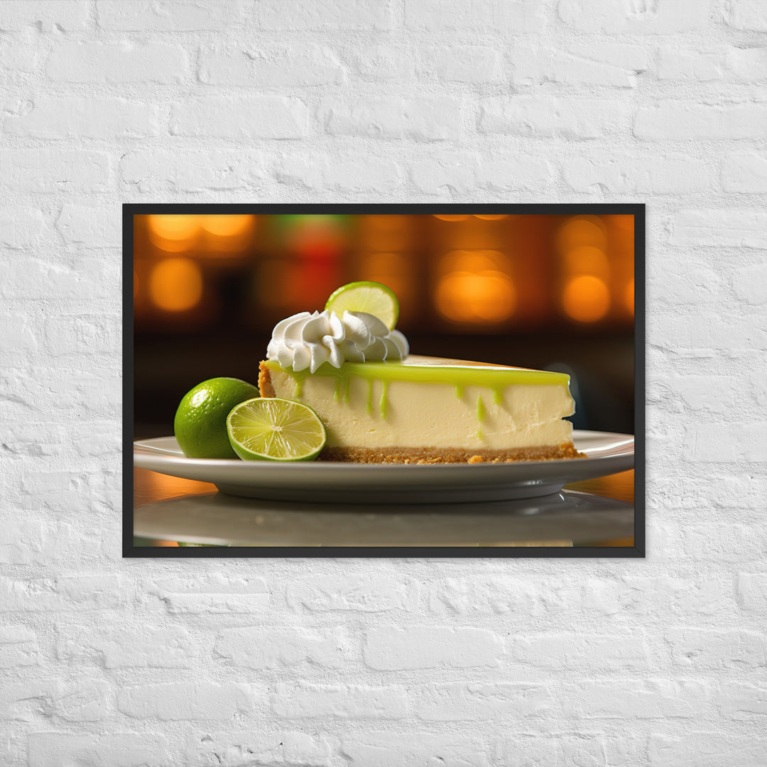 Key Lime Cheesecake Framed poster 🤤 from Yumify.AI