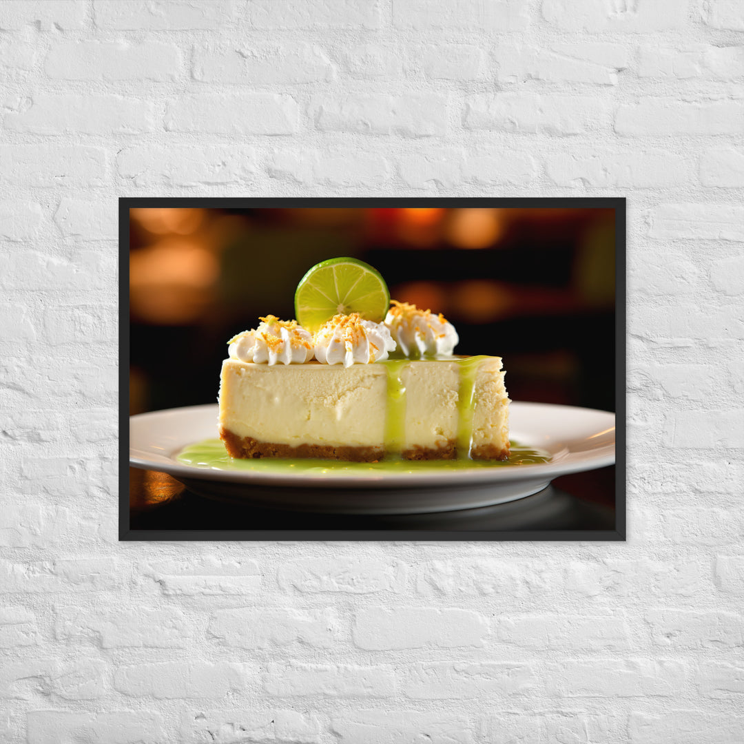 Key Lime Cheesecake Framed poster 🤤 from Yumify.AI