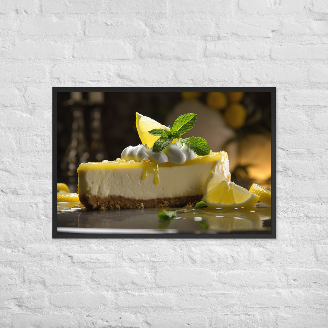 Lemon Cheesecake Framed poster 🤤 from Yumify.AI