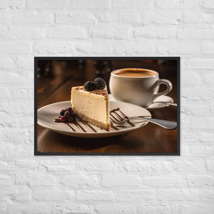 Coffee Cheesecake Framed poster 🤤 from Yumify.AI