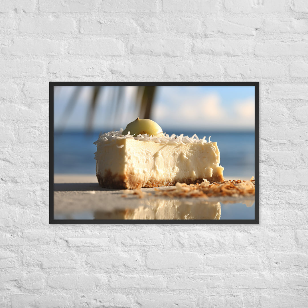 Coconut Cheesecake Framed poster 🤤 from Yumify.AI