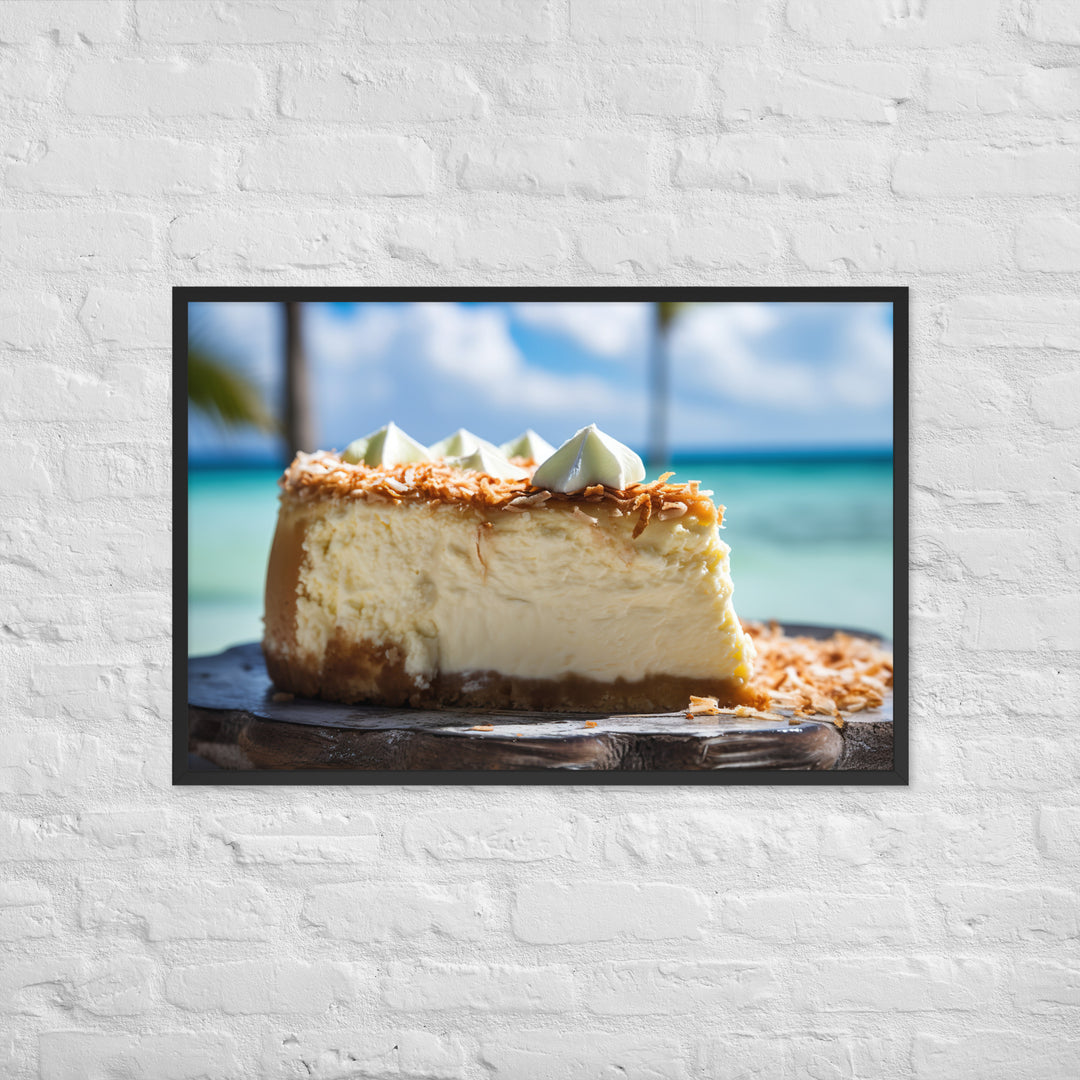 Coconut Cheesecake Framed poster 🤤 from Yumify.AI