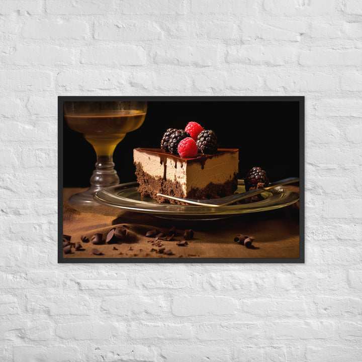 Chocolate Cheesecake Framed poster 🤤 from Yumify.AI