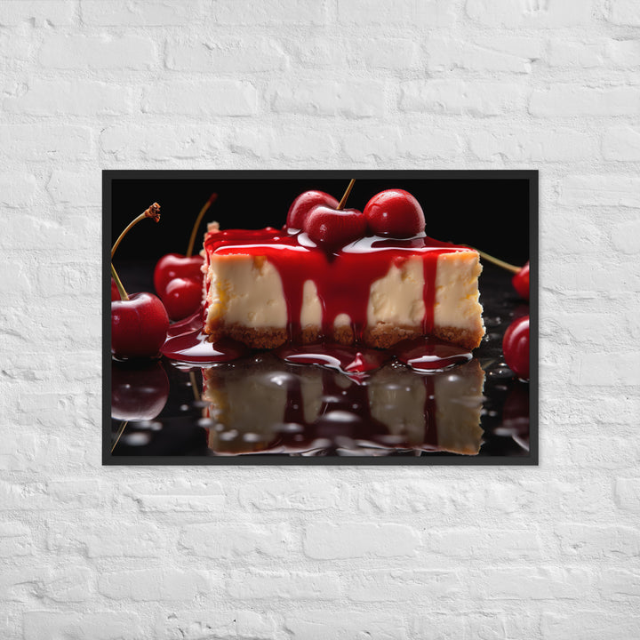 Cherry Cheesecake Framed poster 🤤 from Yumify.AI