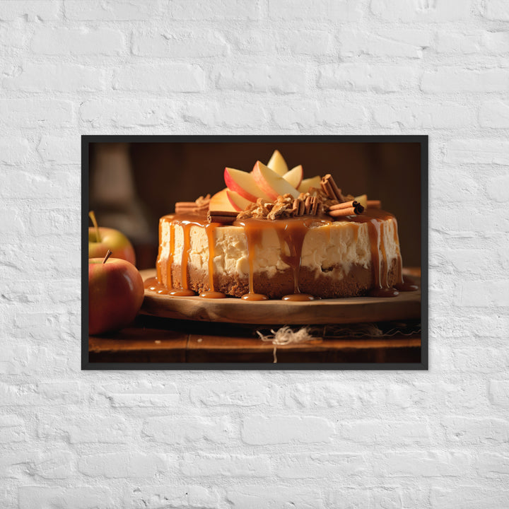 Caramel Apple Cheesecake Framed poster 🤤 from Yumify.AI