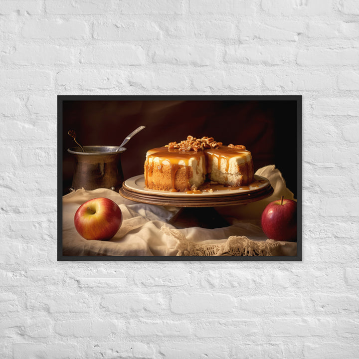 Caramel Apple Cheesecake Framed poster 🤤 from Yumify.AI