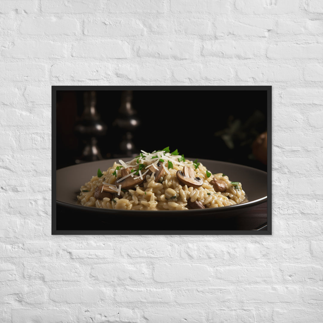 Sausage and Mushroom Risotto Framed poster 🤤 from Yumify.AI