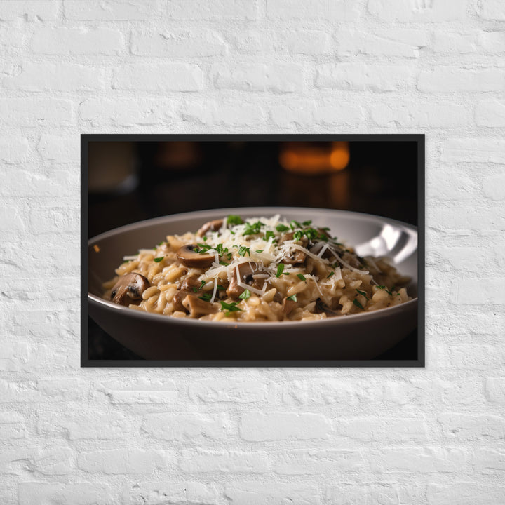 Sausage and Mushroom Risotto Framed poster 🤤 from Yumify.AI