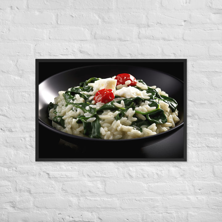 Spinach and Feta Risotto Framed poster 🤤 from Yumify.AI