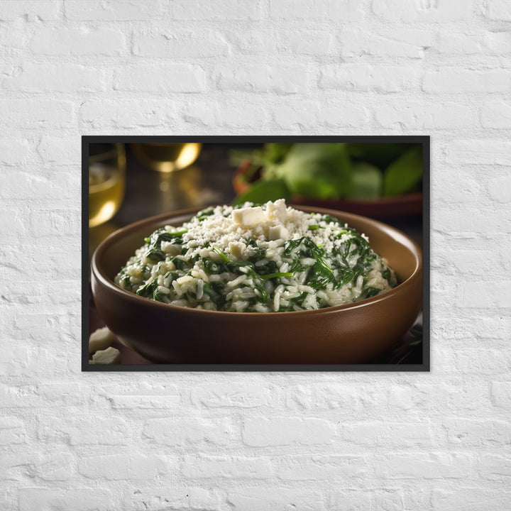 Spinach and Feta Risotto Framed poster 🤤 from Yumify.AI