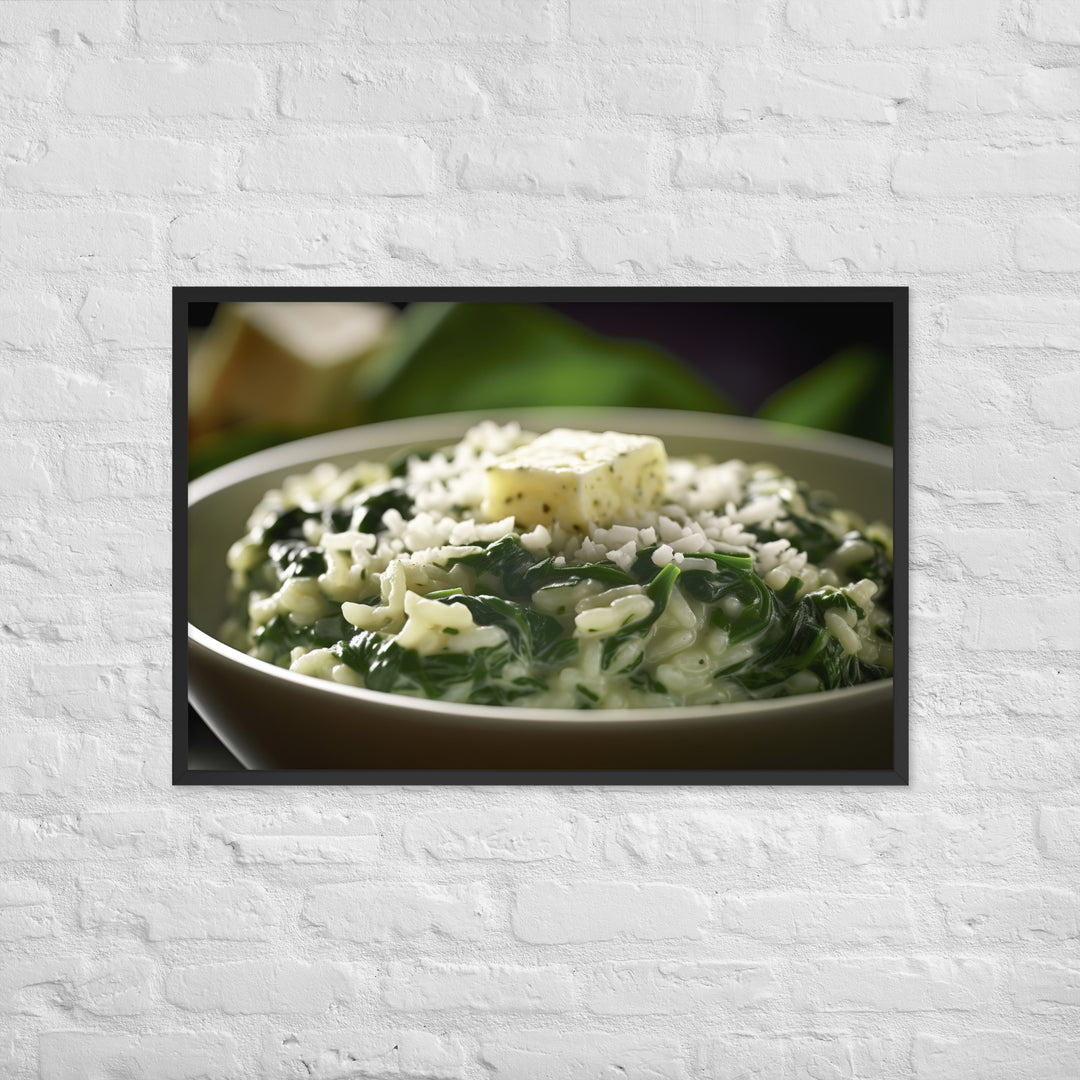 Spinach and Feta Risotto Framed poster 🤤 from Yumify.AI