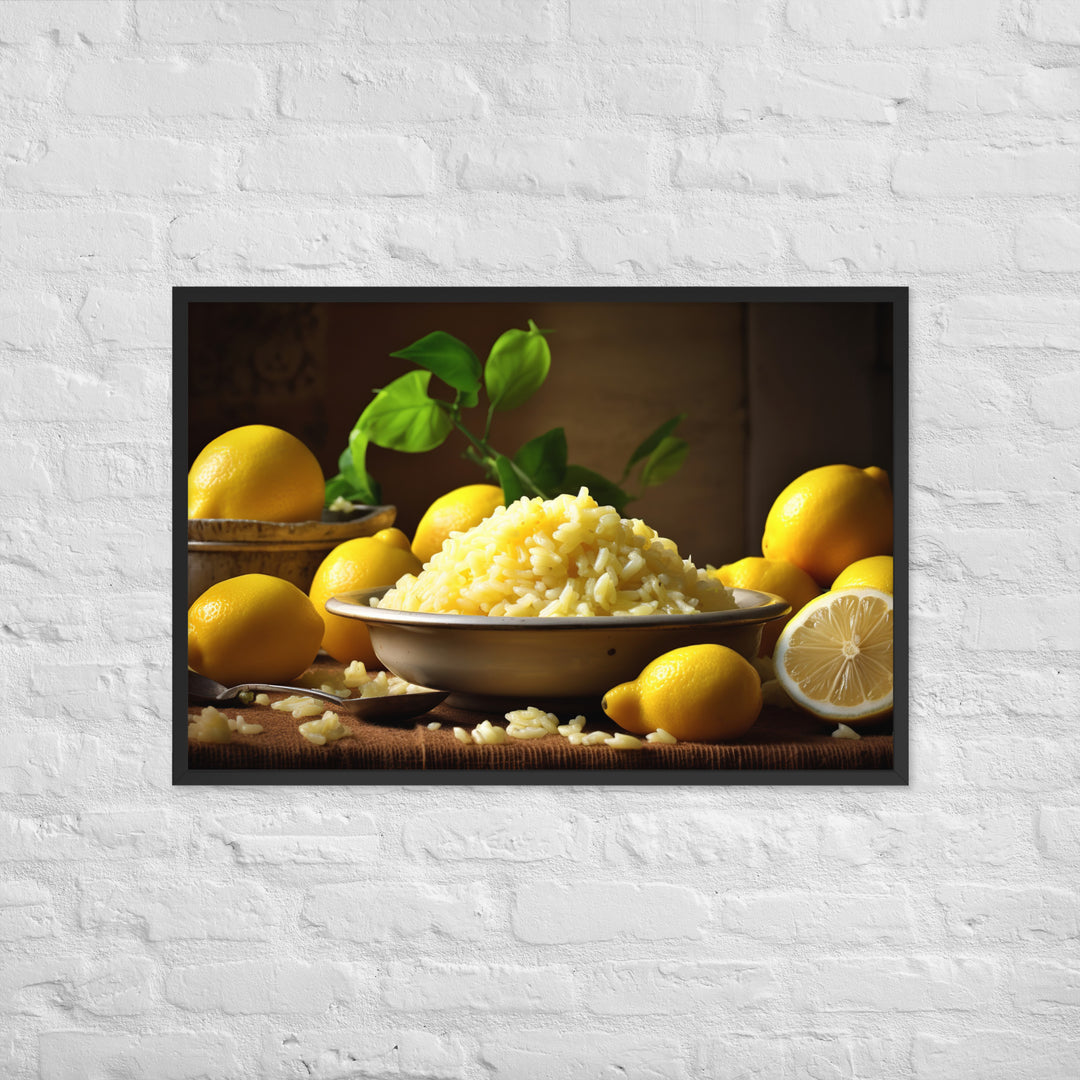 Lemon Risotto Framed poster 🤤 from Yumify.AI