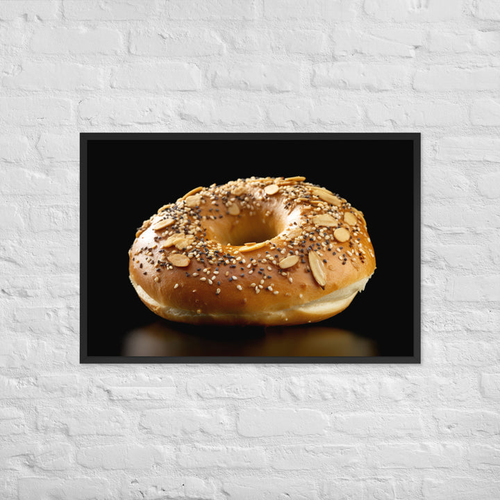 Multigrain Bagel Framed poster 🤤 from Yumify.AI