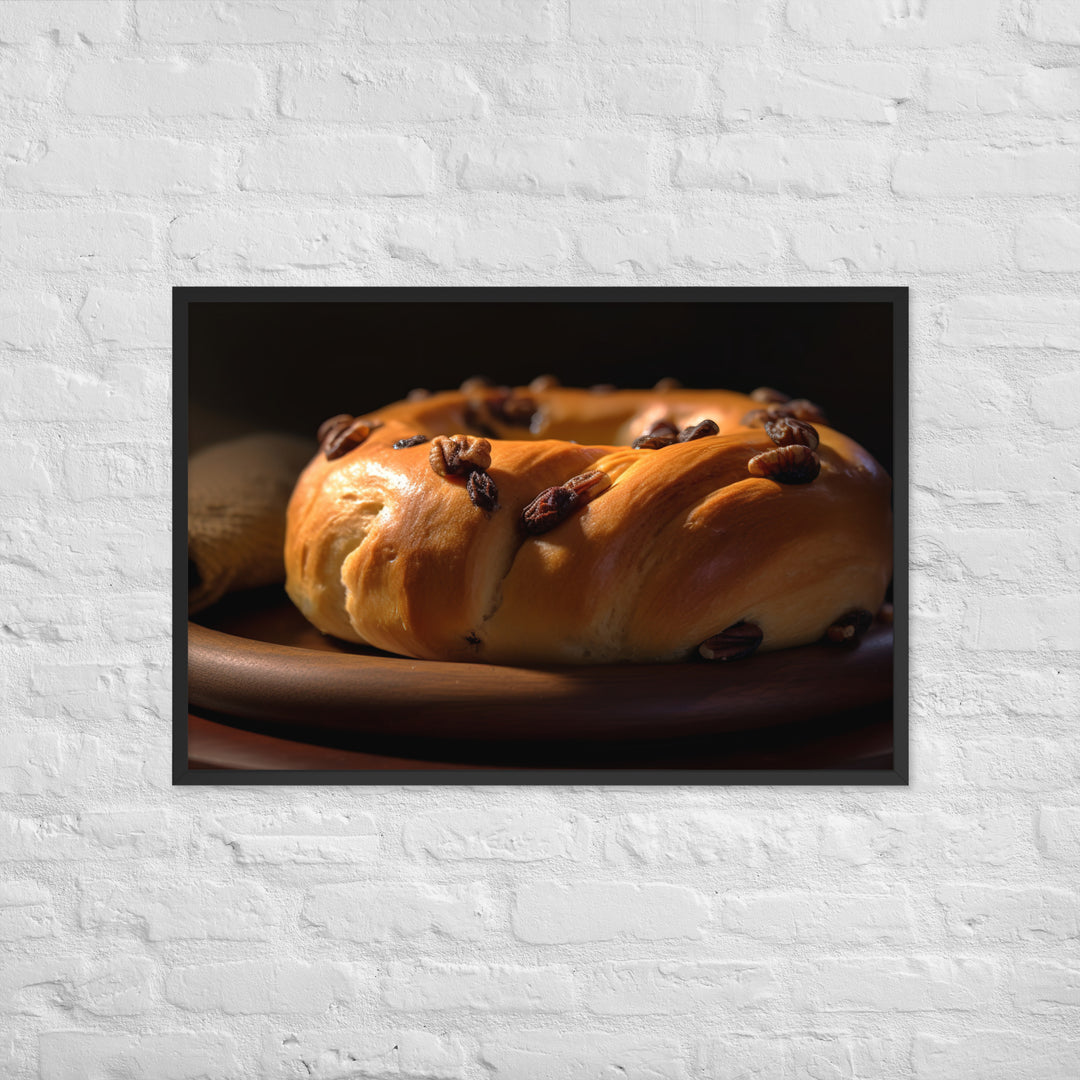 Cinnamon Raisin Bagel Framed poster 🤤 from Yumify.AI