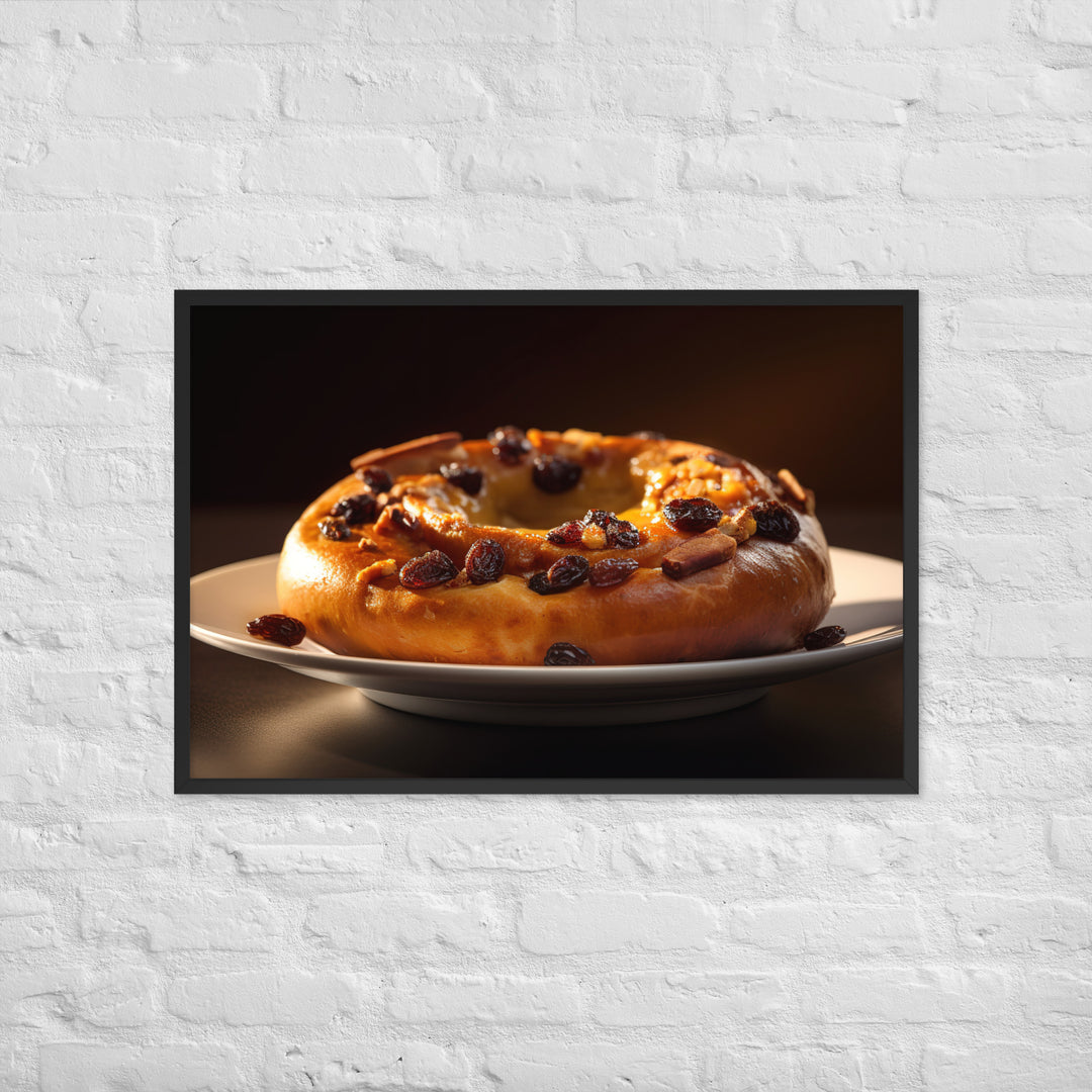 Cinnamon Raisin Bagel Framed poster 🤤 from Yumify.AI