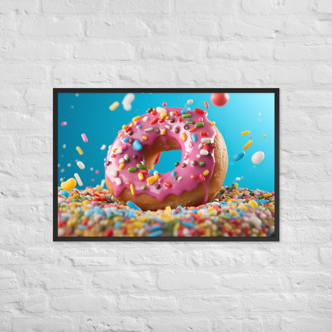 Sprinkle Donut Framed poster 🤤 from Yumify.AI