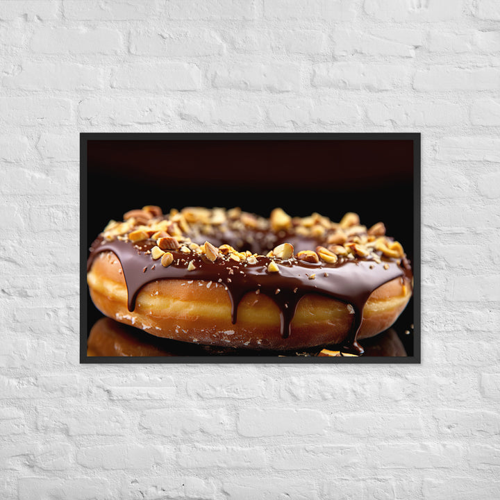 Nutella Filled Donut Framed poster 🤤 from Yumify.AI