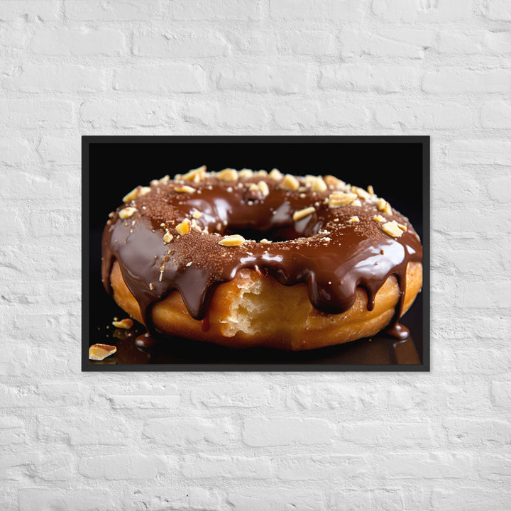 Nutella Filled Donut Framed poster 🤤 from Yumify.AI