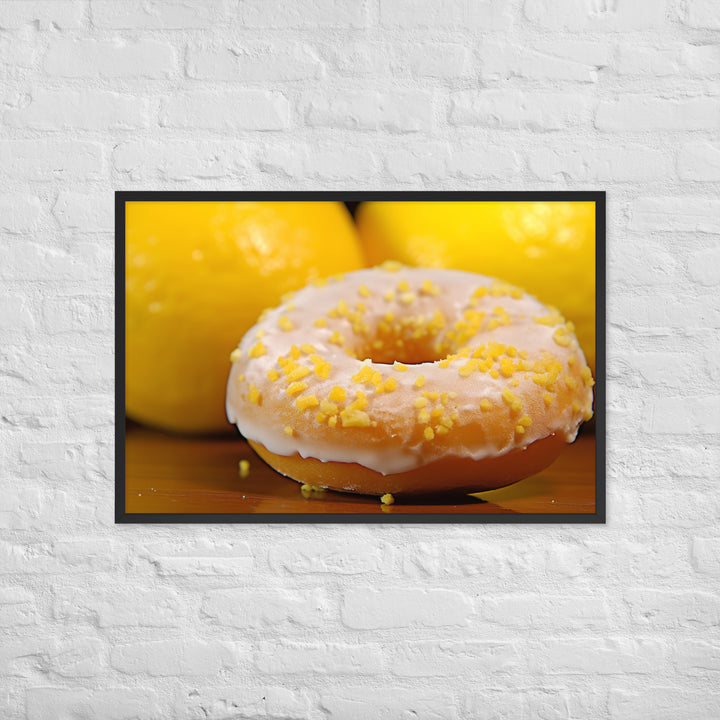 Lemon Filled Donut Framed poster 🤤 from Yumify.AI