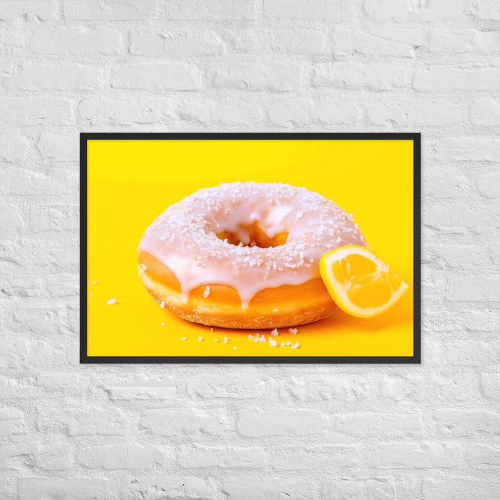 Lemon Filled Donut Framed poster 🤤 from Yumify.AI