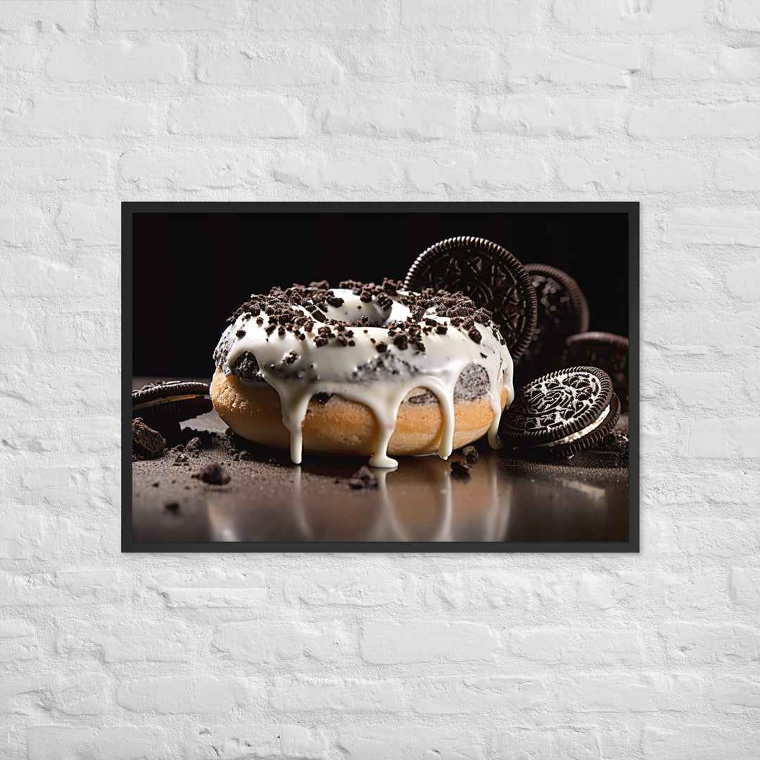 Cookies and Cream Donut Framed poster 🤤 from Yumify.AI