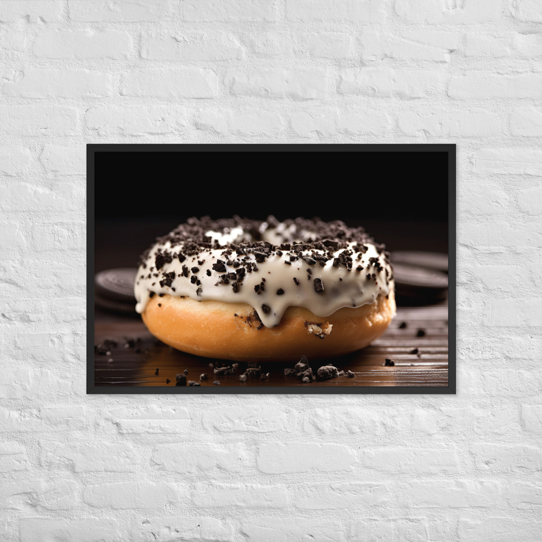 Cookies and Cream Donut Framed poster 🤤 from Yumify.AI