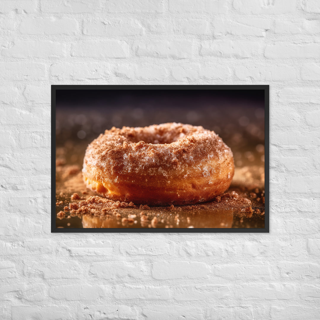 Cinnamon Sugar Donut Framed poster 🤤 from Yumify.AI