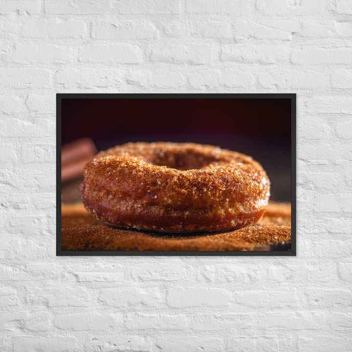 Cinnamon Sugar Donut Framed poster 🤤 from Yumify.AI