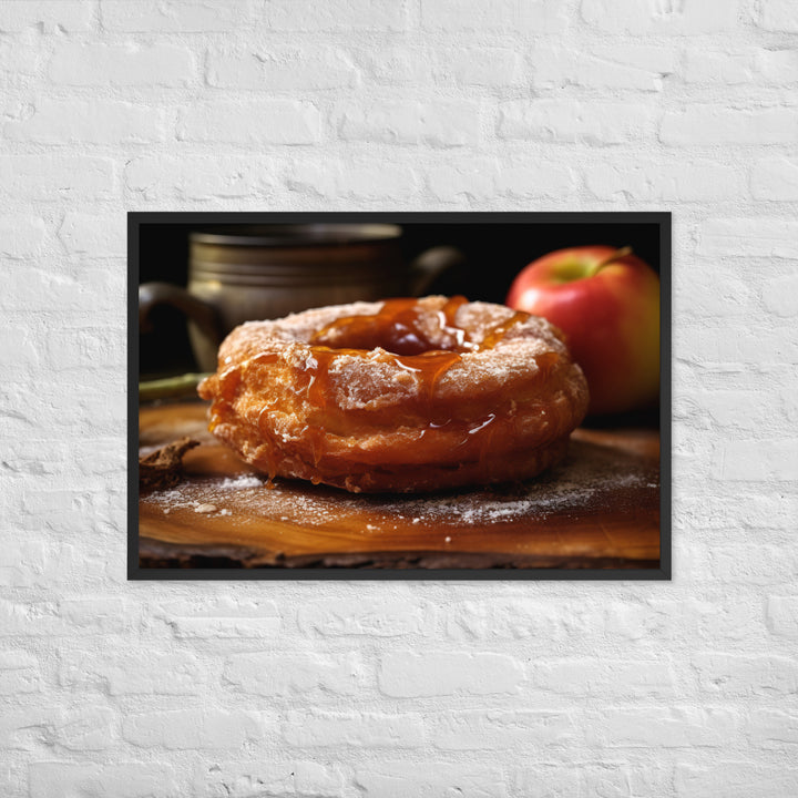 Apple Fritter Donut Framed poster 🤤 from Yumify.AI