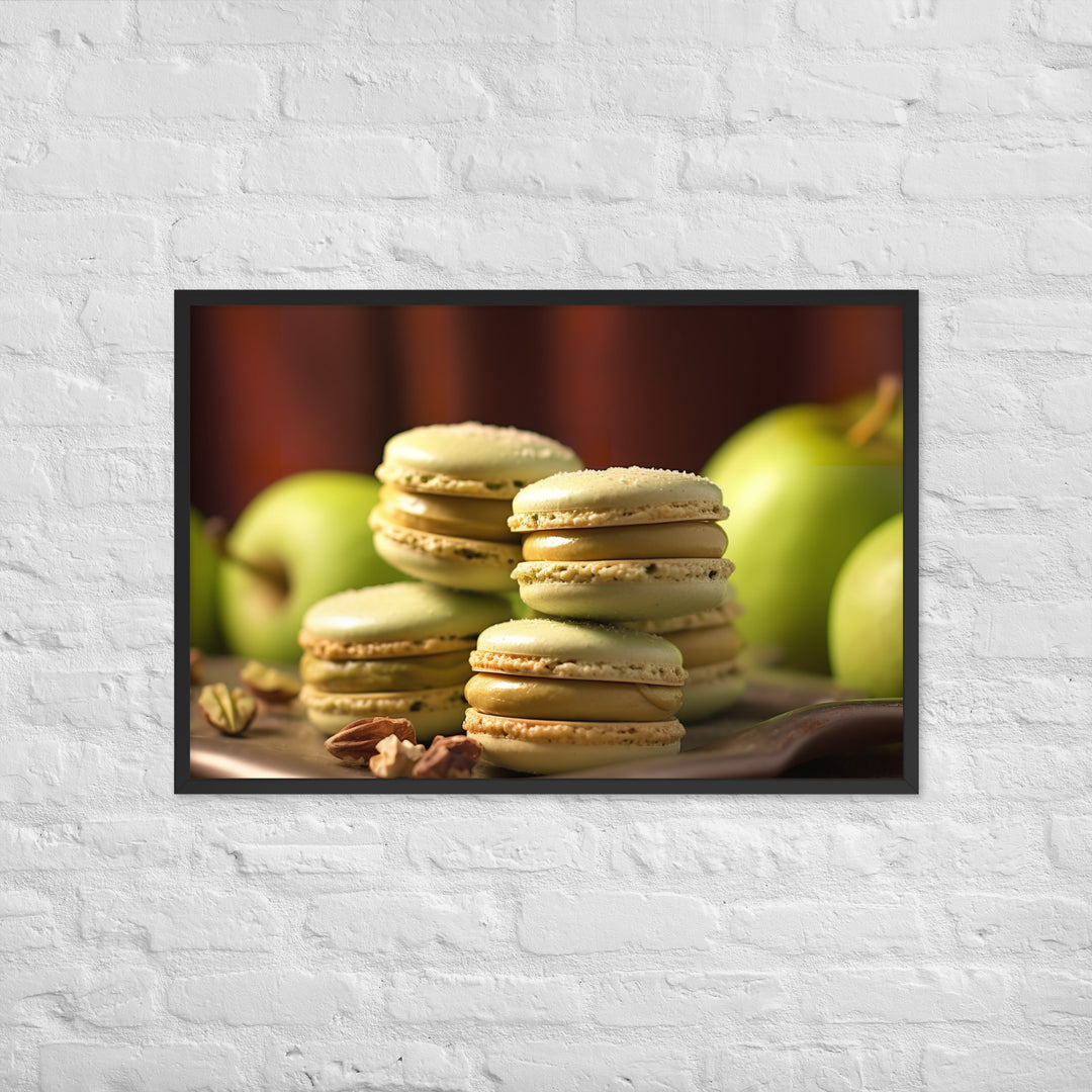 Pistachio Macarons Framed poster 🤤 from Yumify.AI