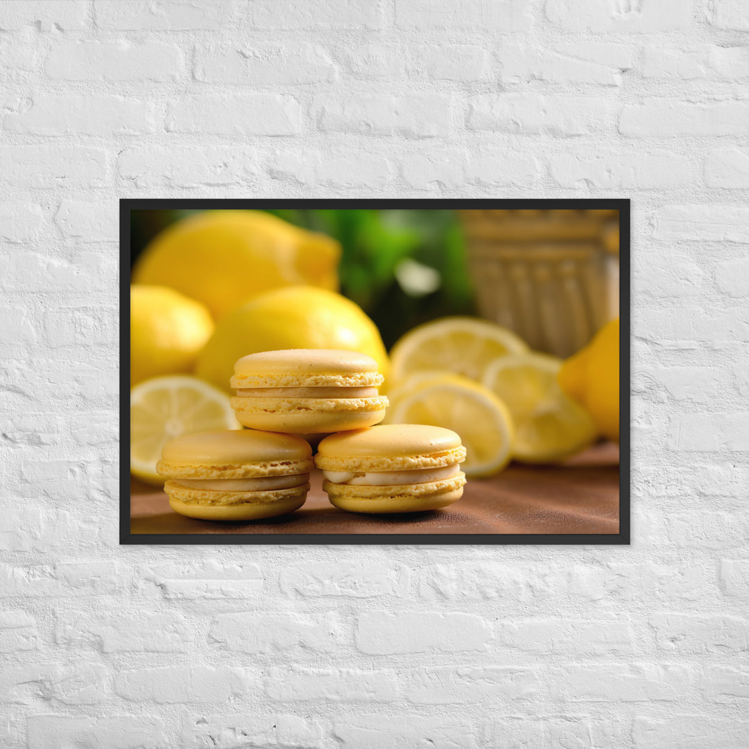 Lemon Macarons Framed poster 🤤 from Yumify.AI