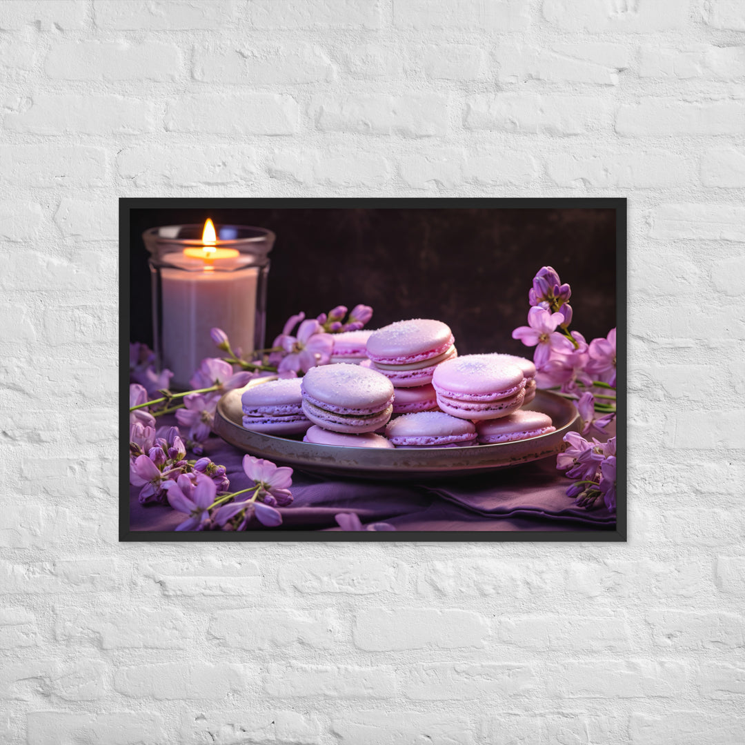 Lavender Macarons Framed poster 🤤 from Yumify.AI