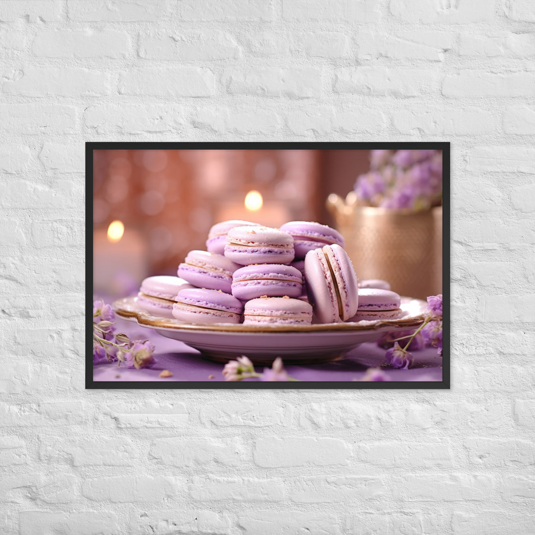 Lavender Macarons Framed poster 🤤 from Yumify.AI