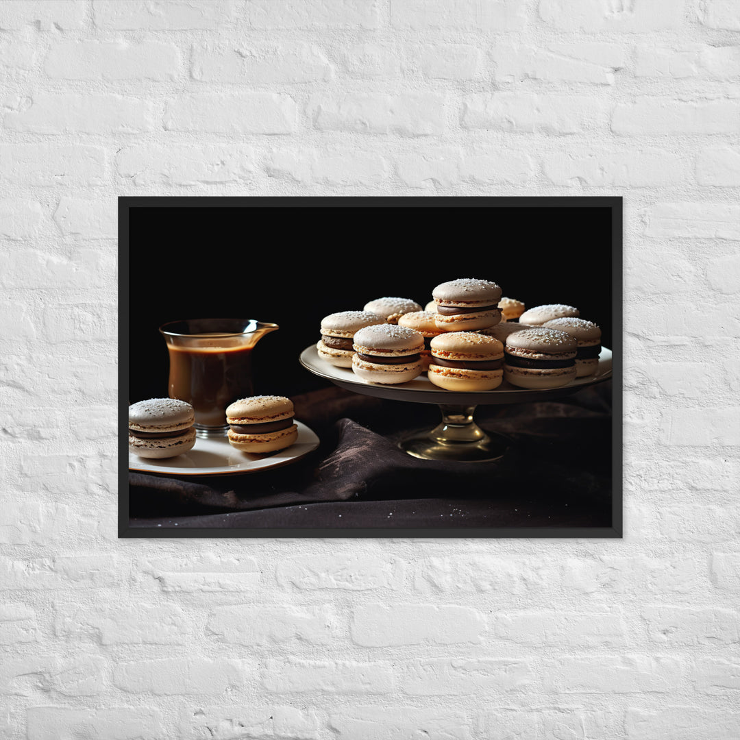 Earl Grey Macarons Framed poster 🤤 from Yumify.AI